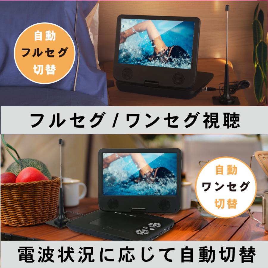 ポータブルブルーレイプレーヤー 10インチ フルセグ ワンセグ 地デジ
