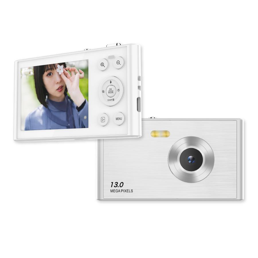 スリムデジタルカメラ 1300万画素 5K動画対応 16倍ズーム 2.8インチIPS