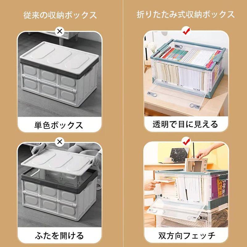 完売 Miigang 収納ボックス 折り畳み 収納ケース クリア コンテナボックス 透明 ツールボックス 28l 大容量 積み重ね可能 衣類 書類 Cisama Sc Gov Br