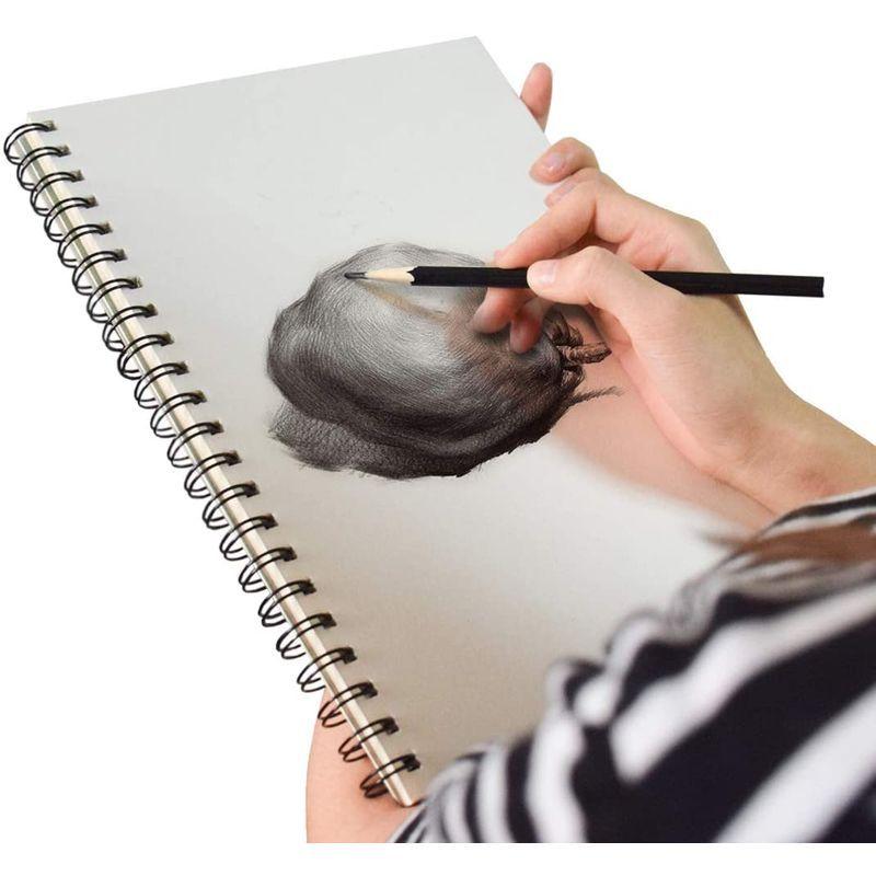 Sayeec スケッチブック 厚口画用紙 タテ 白 40 30枚 クロッキー スケッチ 水彩画 カラー鉛筆画 美術生 学生用 可愛いカバ ー品販売