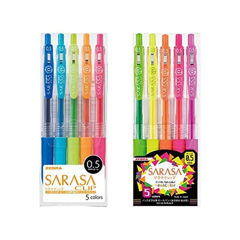 22福袋 ゼブラ ジェルボールペン サラサクリップ 0 5 ベーシック5色 ネオン5色 Jj15 10c Ca No Az ボールペン Www Theopengate Org Il