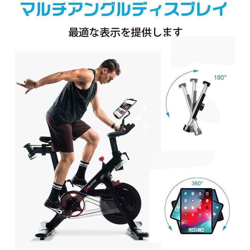 安全 Woleyi グースネック フィットネスバイクタブレットホルダー 自由曲げ可能 エクササイズバイク トレッドミル タブレットスタンド スマホ Discoversvg Com