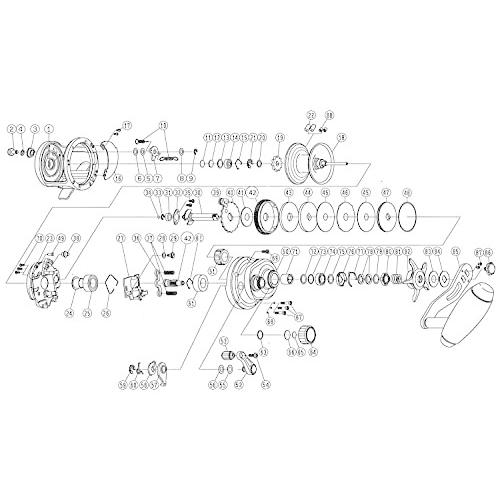 ダイワ(DAIWA) 純正パーツ 20 キャタリナ 15H-SJ ハンドル 部品番号 85 部品コード 1H1782 
