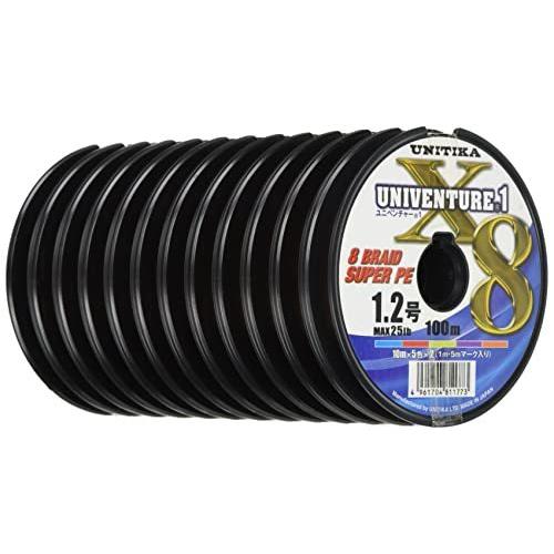ユニチカ(UNITIKA) PEライン ユニベンチャー1 X8 100m12連結 1.2号 25lb(11kg) 5色分け 10152