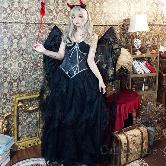 悪魔コスプレ デビルコスプレ ハロウィン ドレス ロング 小悪魔ドレス K コスプレ通販セクシー衣装only One 通販 Yahoo ショッピング