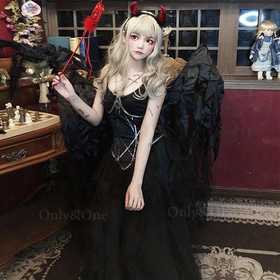 悪魔コスプレ デビルコスプレ ハロウィン ドレス ロング 小悪魔ドレス K コスプレ通販セクシー衣装only One 通販 Yahoo ショッピング