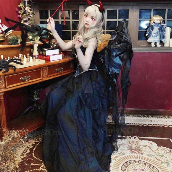 悪魔コスプレ デビルコスプレ ハロウィン ドレス ロング 小悪魔ドレス K コスプレ通販セクシー衣装only One 通販 Yahoo ショッピング