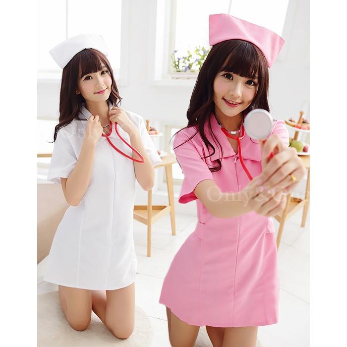 コスプレ ナース服 Tika バレンタイン コスプレ 衣装 3点set フレアデザイン