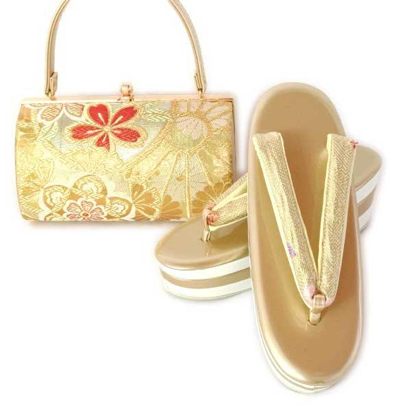 6568 LL バッグセット 正絹 西陣織 帯地 振袖用 25cm 新品