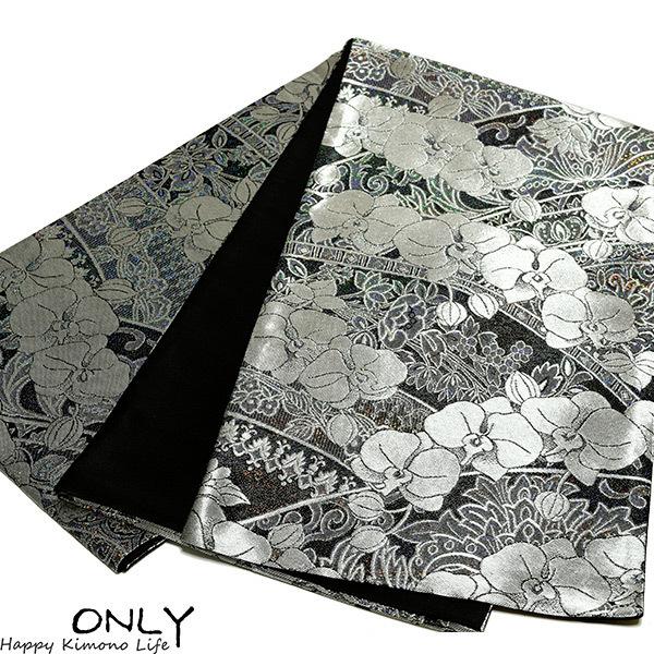 新入荷 fu-1458 仕立上がり 西陣織 正絹 袋帯 新品 プラチナ tdh