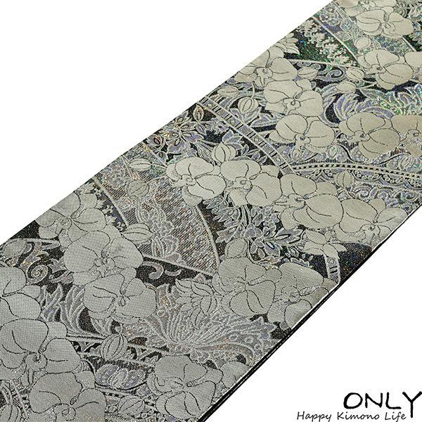 仕立上がり 西陣織 正絹 袋帯 新品 プラチナ 入園式 卒園式 入学式  