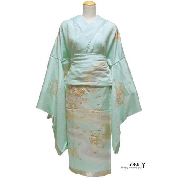 ■ONLY■ki-004 正絹 高級 訪問着 未仕立品 フリーサイズ 裄長の画像