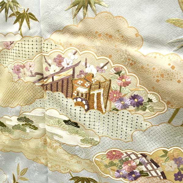 訪問着 蘇州刺繍 汕頭入り 京友禅 仮絵羽 仮仕立て品 ONLY ki-032の画像