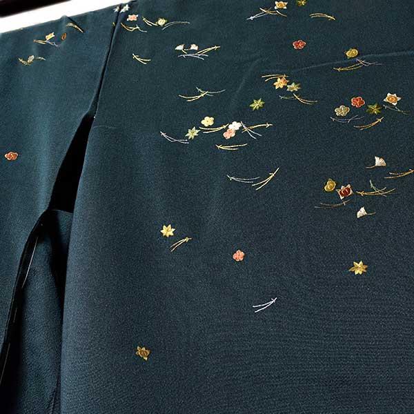 訪問着 蘇州刺繍 浜ちりめん生地使用 仮絵羽 未仕立て品 ONLY ki-041 