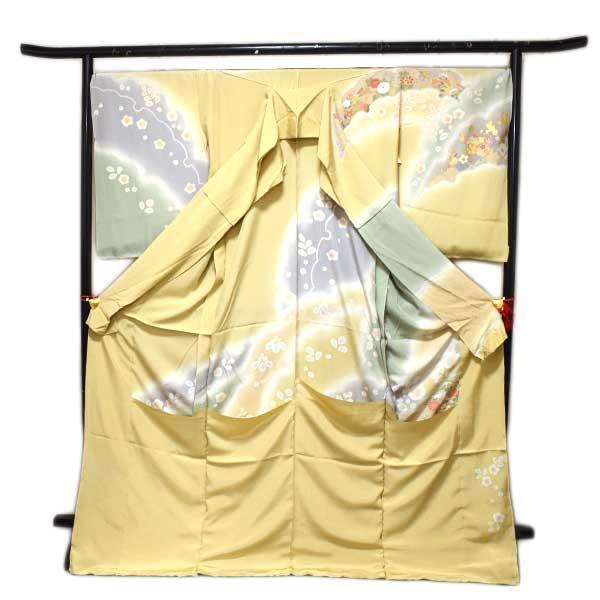 Ki- 51 訪問着 仮絵羽 未仕立て品 正絹 ちりめん生地 京友禅 訪問着 仮絵羽 未仕立て品 正絹 ちりめん生地 京友禅 ONLY ki-051