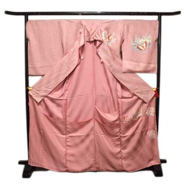 訪問着 仮絵羽 未仕立て品 正絹 ちりめん生地 京友禅 ONLY ki-056 