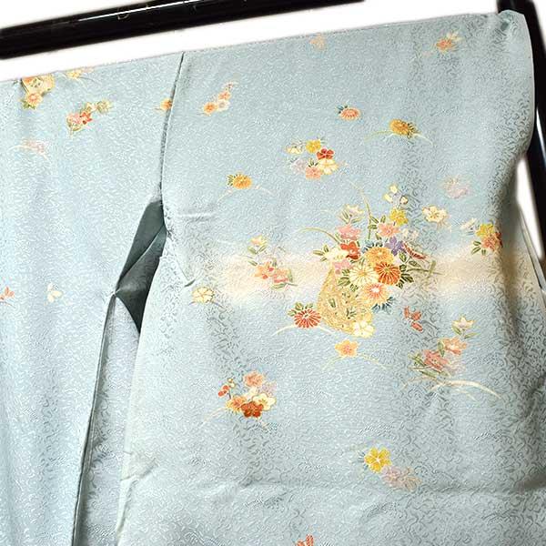 訪問着 フリーサイズ 仮絵羽 未仕立て品 正絹 京友禅 ONLY ki-057の画像