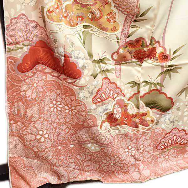 千總友禅仮絵羽正絹未仕立て