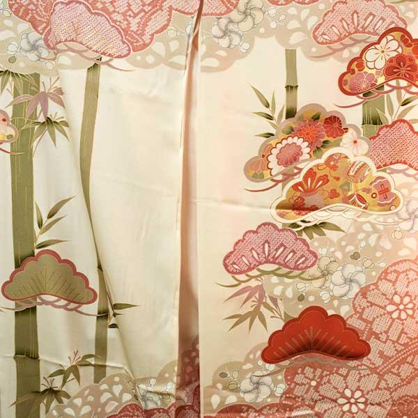 千總友禅仮絵羽正絹未仕立て