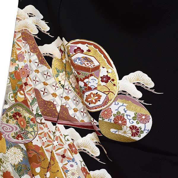 留袖 仮絵羽 未仕立て品 正絹 京友禅 ONLY ki-066