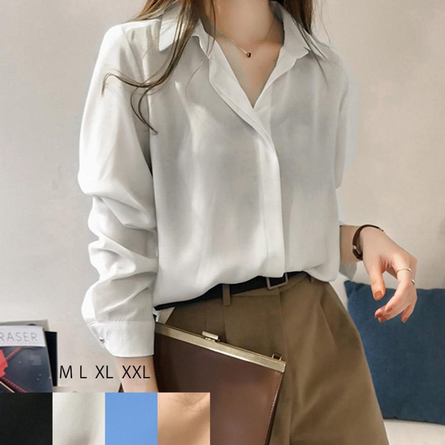 シャツ ブラウス 襟付き シャツvネック 長袖おしゃれ プルオーバータイプ オフィス カジュアルol 薄手 メール便送料無料 81kaisl 001 Yani 通販 Yahoo ショッピング