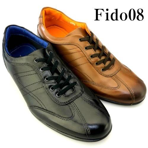 レザースニーカー 本革 メンズ 靴 カジュアルシューズ ビジネスシューズ ブラック 黒 ブラウン 茶 Fido08 Fido08 靴のfido 通販 Yahoo ショッピング