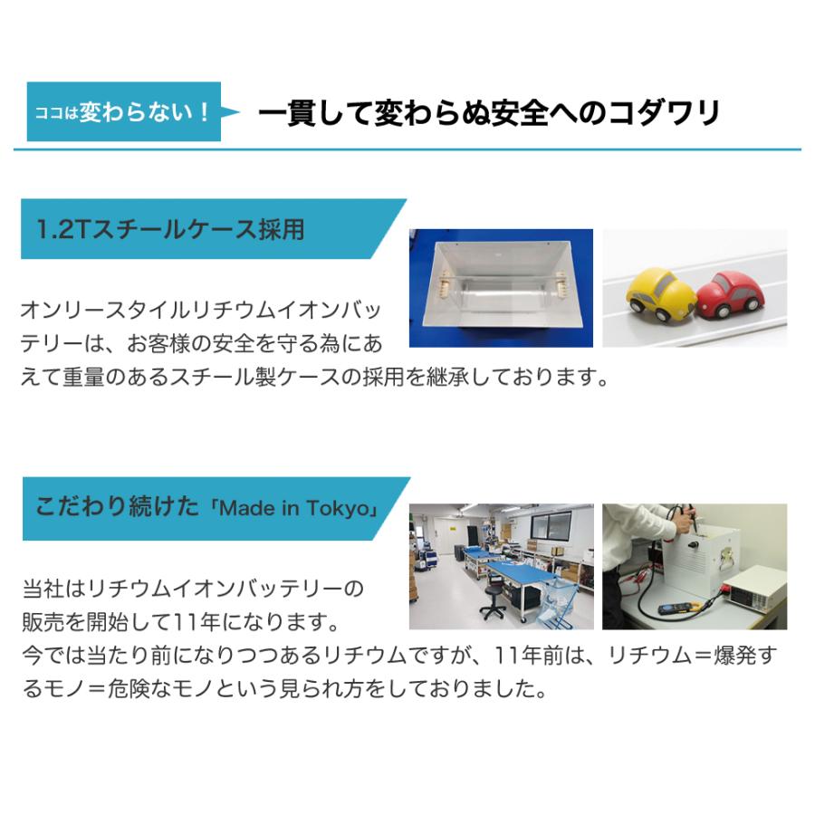 オンリースタイル リン酸鉄リチウムイオンバッテリー24v 2500Wh/100Ah【バッテリーセーバー内蔵】（型式：OS ...