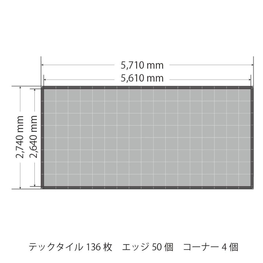 【正規取扱店】 2小間セット TECTile テックタイル TECTILE-TENJI0002-WH-BL 【メーカー在庫あり】 2,740mm×5,710mm SP店 白/青 床材 TECTile(テックタイル)【展示会サイズ】2小間セット 5,710mm×2,740mm