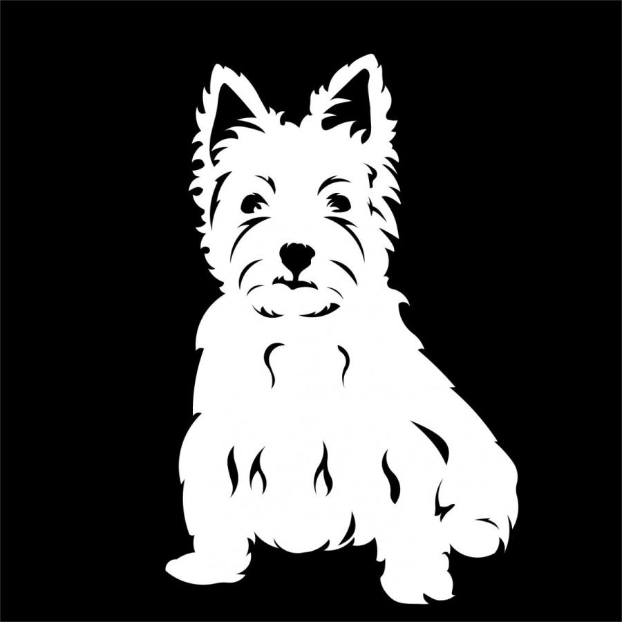ウエストハイランドホワイトテリア ステッカー ウエスティ カッティングステッカー 107 1 Onlyわん 犬種別ステッカー 通販 Yahoo ショッピング