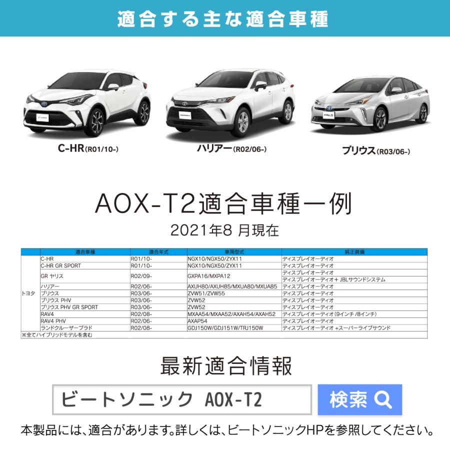 ディスプレイオーディオ用純正CD/DVDデッキ接続ハーネス AOX-T2 トヨタ