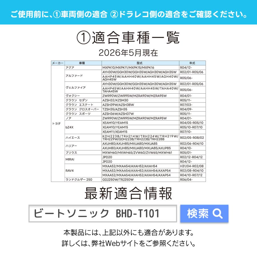 ドライブレコーダー用電源ユニット  BHD-T101 トヨタ車専用 ビートソニック 公式 |  | 04