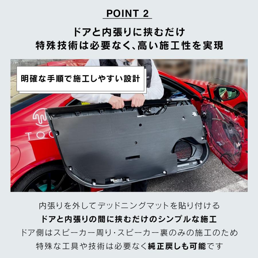 車種専用デッドニングキット DMS-T101 トヨタ GR86/スバル SUBARU BRZ