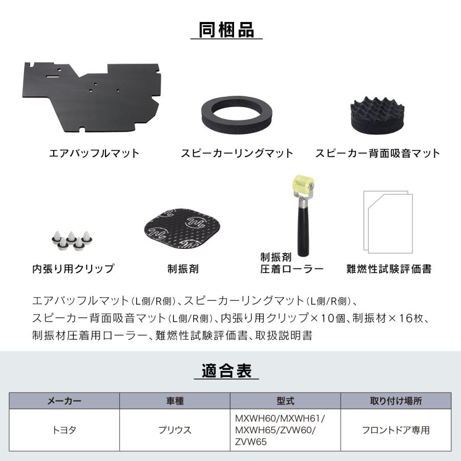 車種専用デッドニングキット DMS-T305 トヨタ プリウス用 TOON Air
