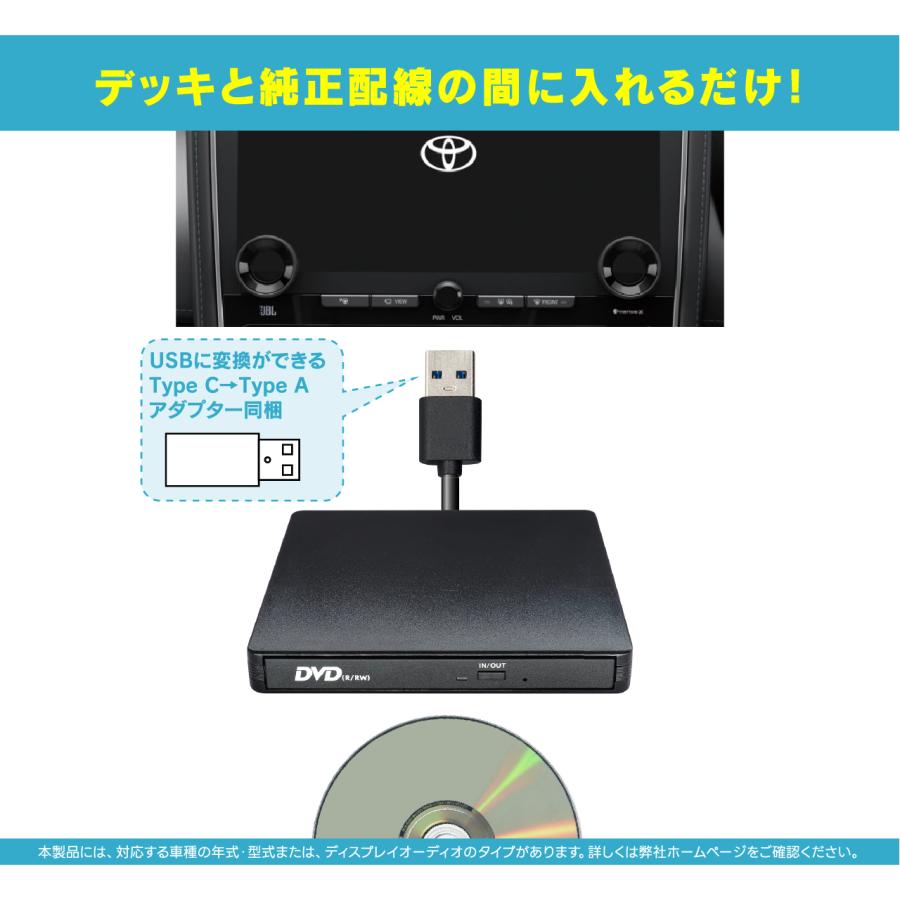 CD/DVDプレイヤー トヨタ ディスプレイオーディオPlus専用 DVX-T1
