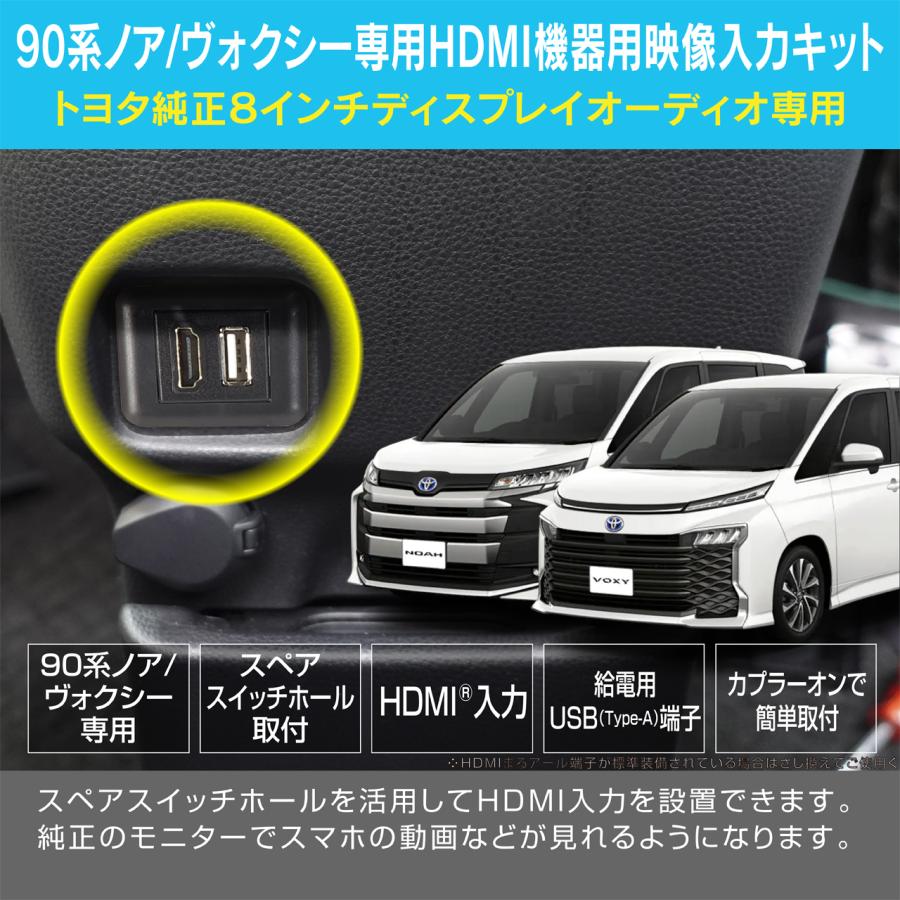 HDMI映像入力キット HDK02A ノア/ヴォクシー90系(純正8インチ