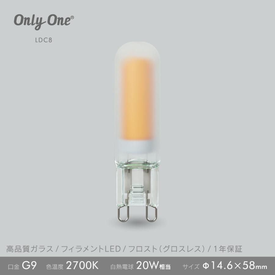 OnlyOne 1年保証 G9 フロスト(グロスレス) 口金： ピン口金タイプのG9