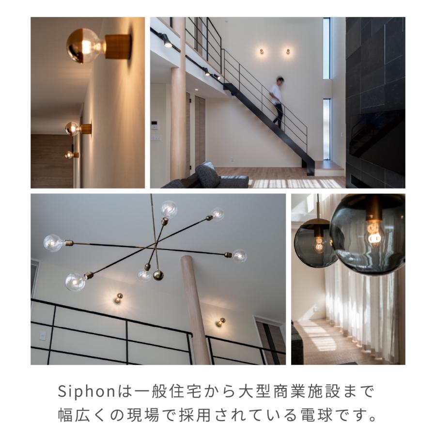 3年保証 フィラメントLED電球「Siphon」ボール95 フロスト グロス