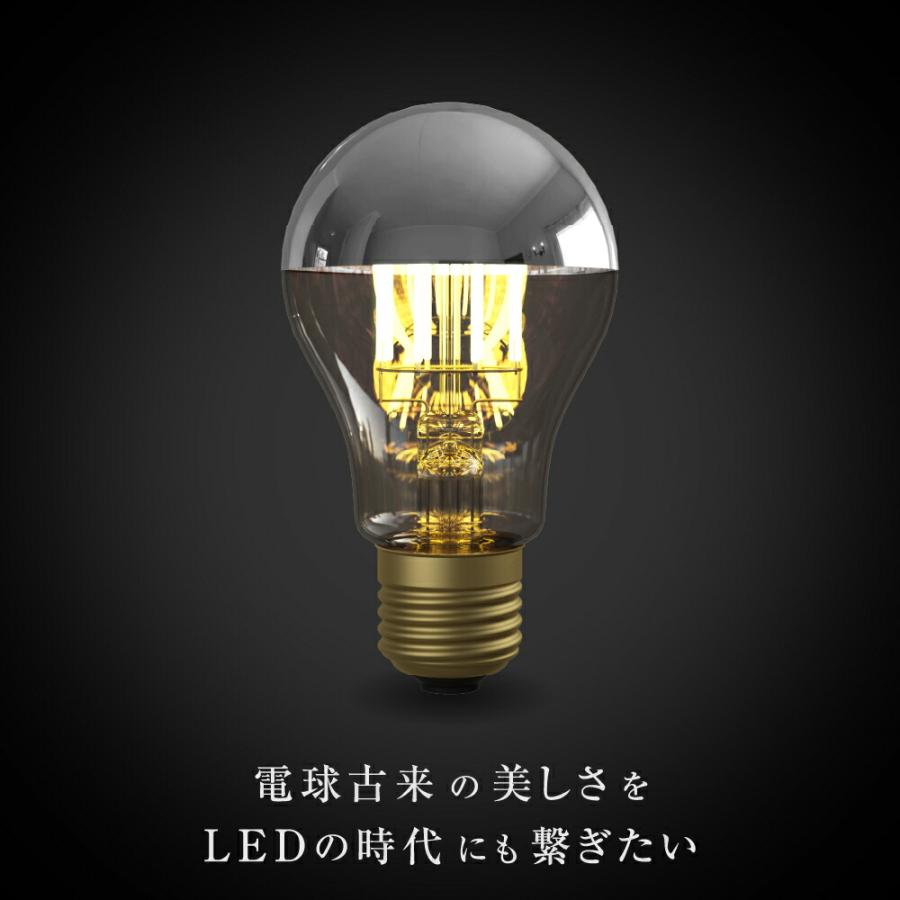 フィラメントLED電球「Siphon」ザ・バルブ LDF40D E26 Silver mirror