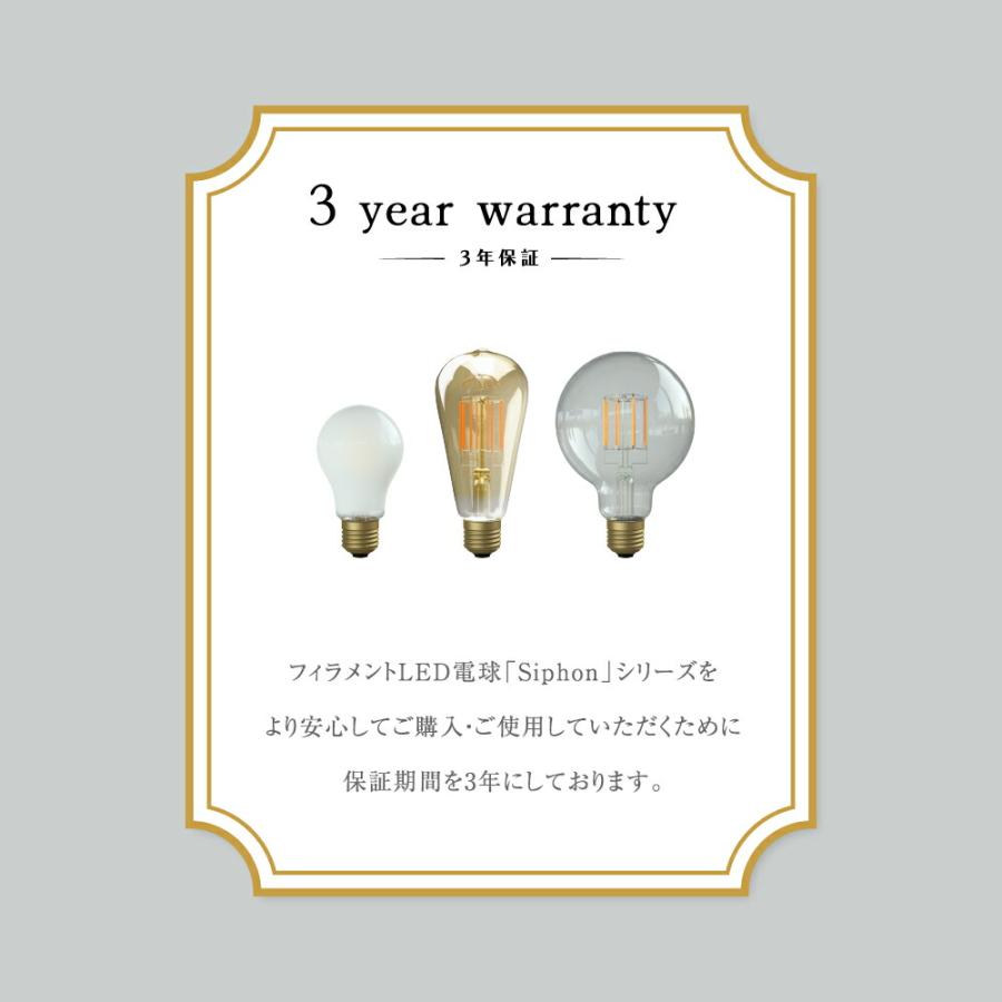 Siphon 3年保証 フィラメントLED電球「Siphon」ザ・バルブ60フロスト