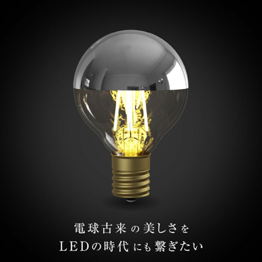 Siphon フィラメントLED電球「Siphon」ボール50 LDF71D E17 Silver