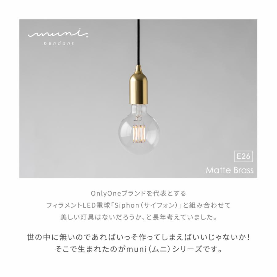 OnlyOne カスタマイズ無料 muni - Pendant Matte Brass E26 | MP08C