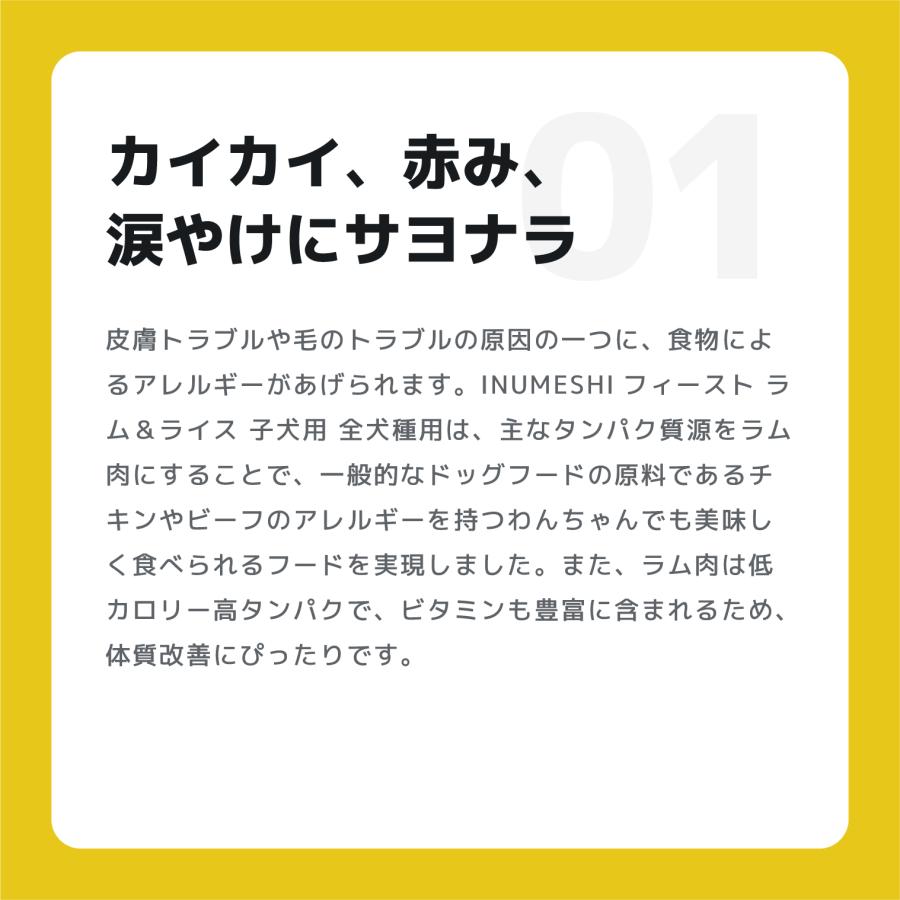 INUMESHI　フィースト　ラム&ライス　子犬用　全犬種用　15kg　ブリーダーパック |  | 04