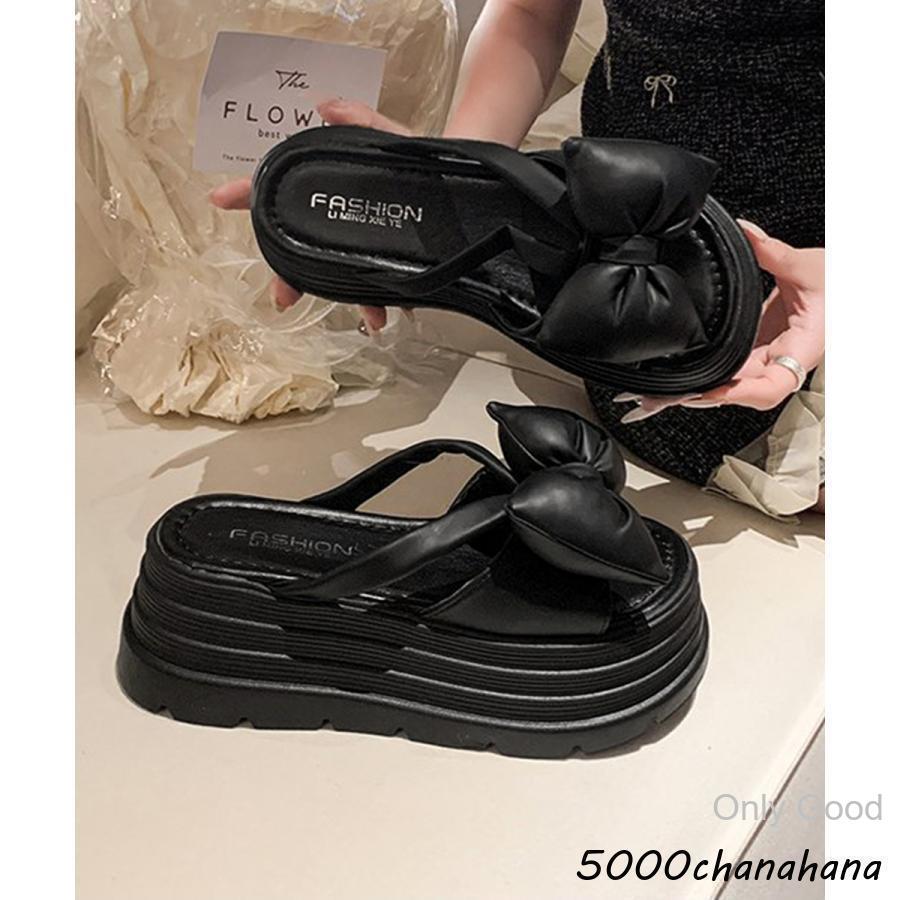 リボンサンダル厚底夏靴 ボリュームソール : Only Good - 通販 - Yahoo