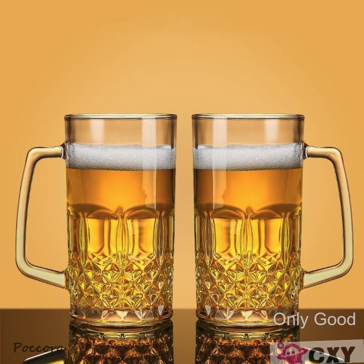 asimocraftsジョッキグラスセット ビールジョッキ 父の日 ガラス 500ml ジョッキ グラス 大容量 コップ