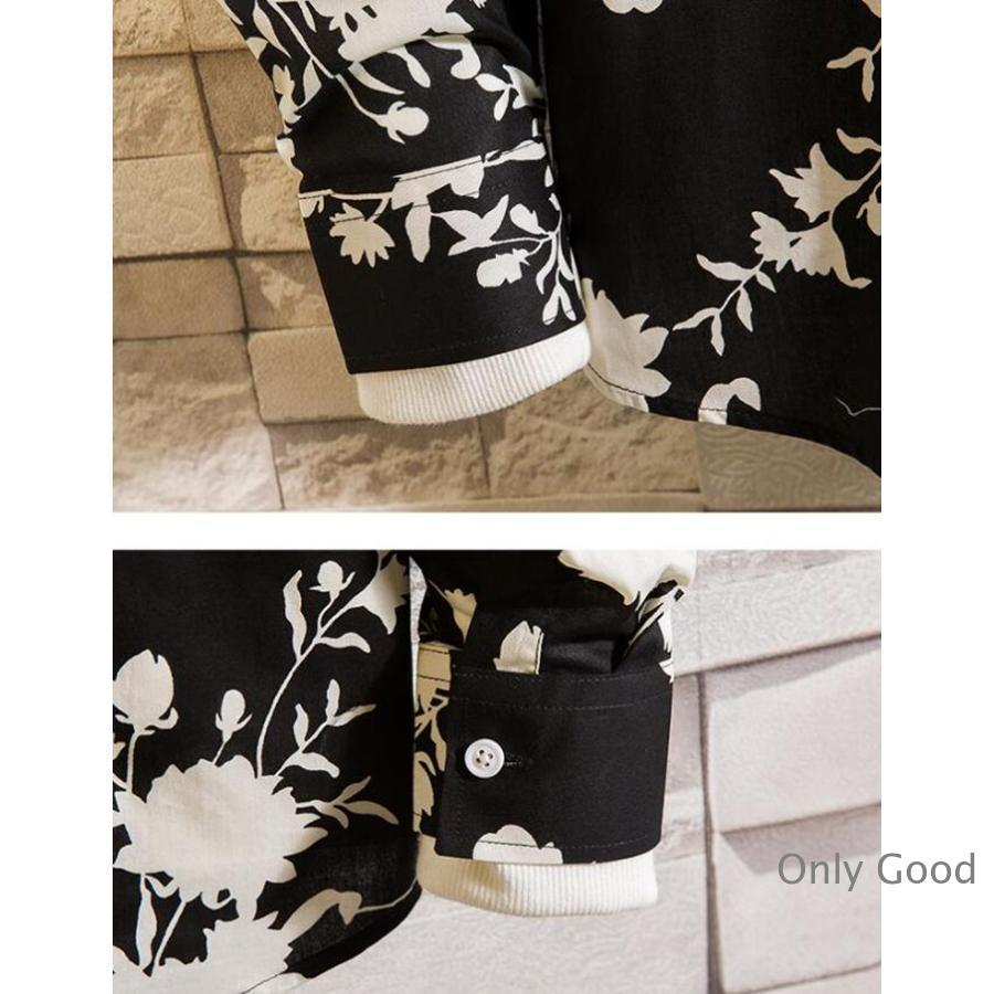 花柄シャツ メンズ アロハシャツ 長袖 シャツ 長袖シャツ L-5XL