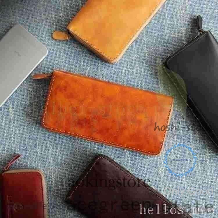 新品多機能栃木レザー長財布ヌメ革本革レザーメンズ財布大容量ロング