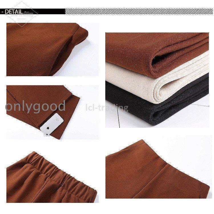 ワイドパンツ レディース 秋冬 パンツ 七分丈 ストレート ハイウエスト