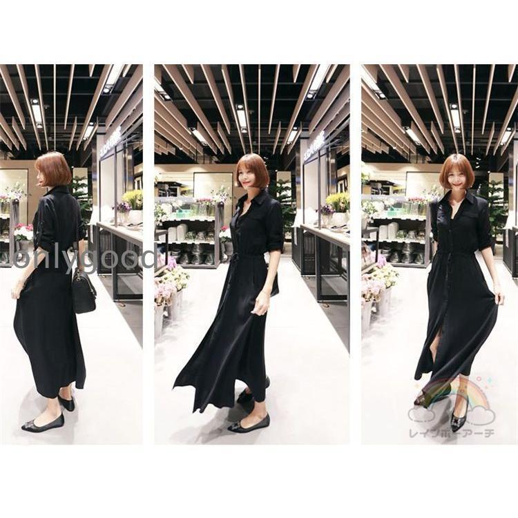 ワンピース きれいめ30代春 夏 レディース シャツワンピース 秋 冬