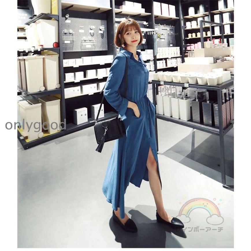 ワンピース きれいめ30代春 夏 レディース シャツワンピース 秋 冬