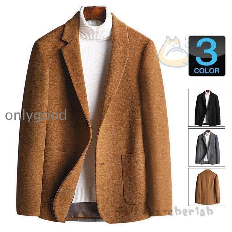 テーラードジャケット メンズ 冬 ジャケット ウール コート ボタン